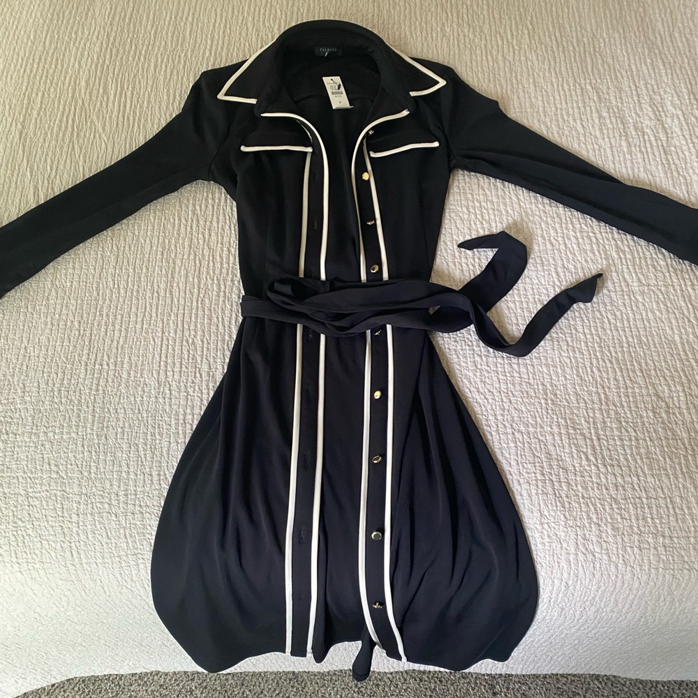 NEW Talbots Chic Black Midi Dress